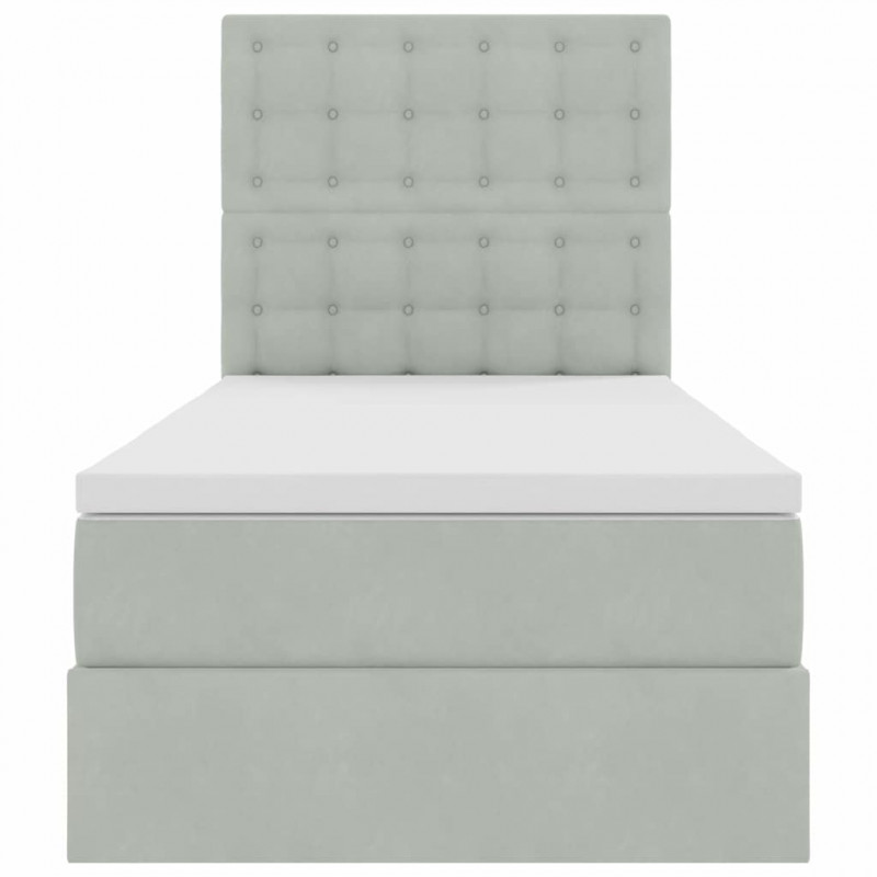 Łóżko z miejscem na przechowywanie i materacem 90 x 190 cm