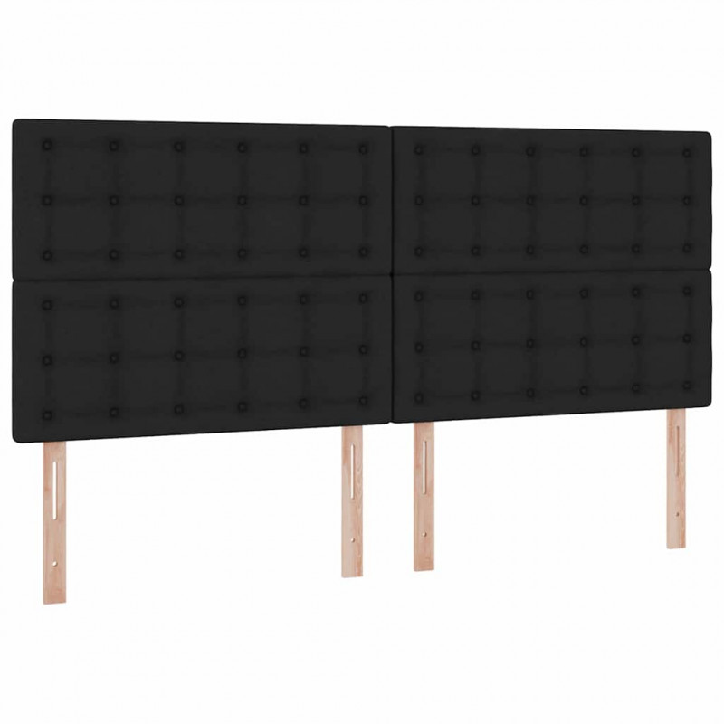 Łóżko z miejscem na przechowywanie i LED Czarny 200 x 200 cm