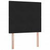 Łóżko z miejscem na przechowywanie i LED Czarny 90 x 190 cm