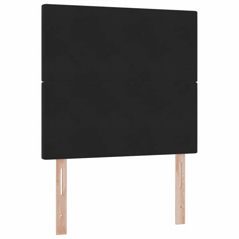 Łóżko z miejscem na przechowywanie i LED Czarny 90 x 200 cm