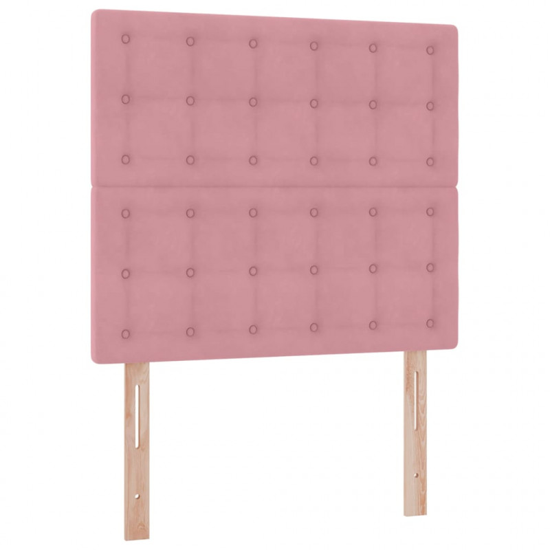 Łóżko z miejscem na przechowywanie i LED Różowy 100 x 200 cm