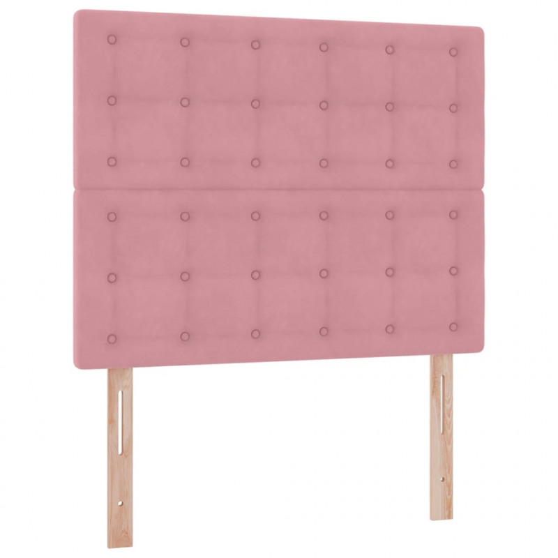 Łóżko z miejscem na przechowywanie i LED Różowy 120 x 190 cm
