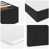 Łóżko z miejscem na przechowywanie i LED Czarny 120 x 200 cm