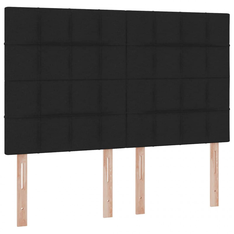 Łóżko z miejscem na przechowywanie i LED Czarny 140 x 190 cm