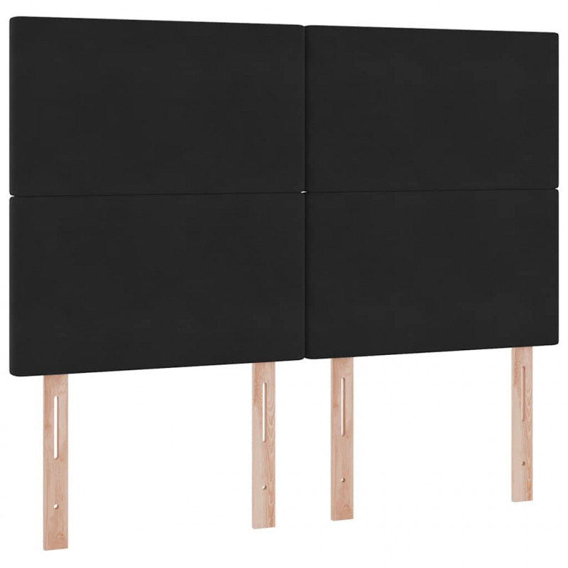 Łóżko z miejscem na przechowywanie i LED Czarny 140 x 200 cm