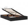 Łóżko z miejscem na przechowywanie i LED Czarny 140 x 200 cm