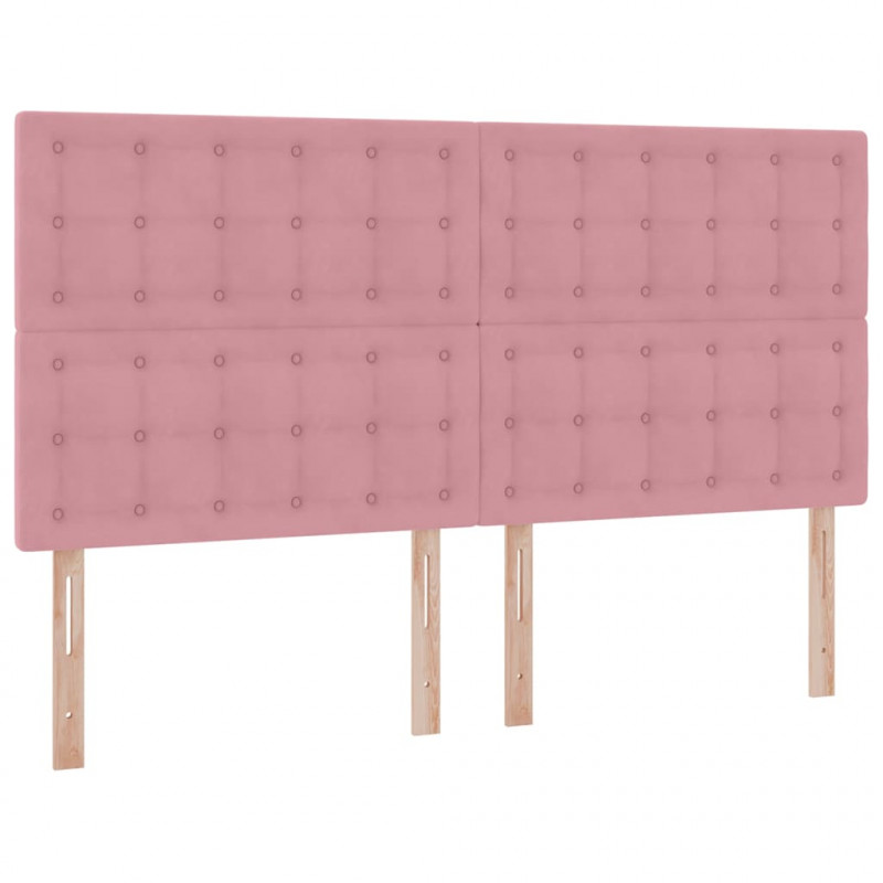 Łóżko z miejscem na przechowywanie i LED Różowy 160 x 200 cm