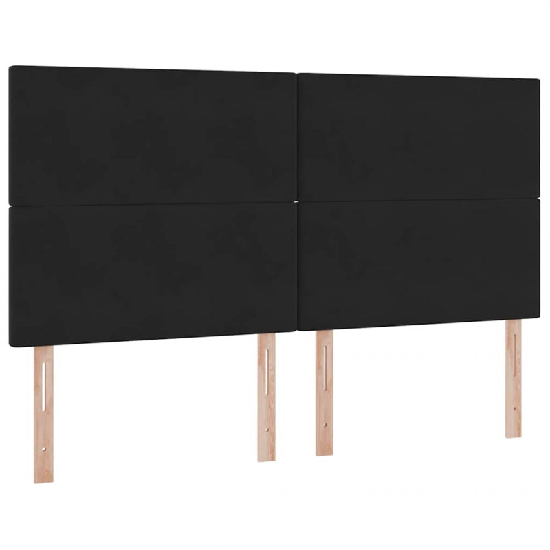 Łóżko z miejscem na przechowywanie i LED Czarny 180 x 200 cm