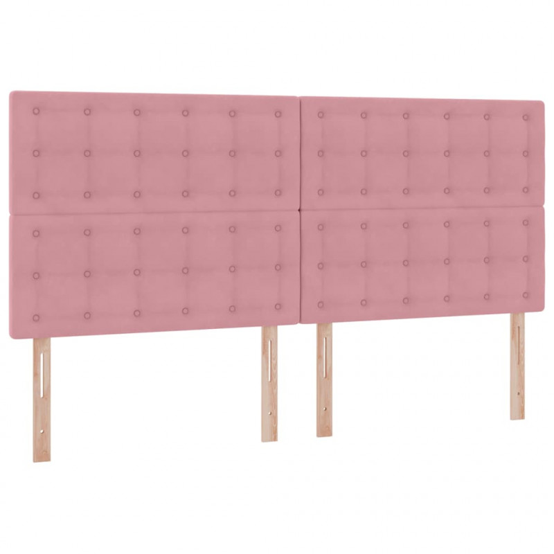 Łóżko z miejscem na przechowywanie i LED Różowy 200 x 200 cm