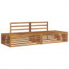 Zestaw sof na zewnątrz 2 Sztuka Naturalny 203,5 x 83 x 73 cm