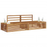 Zestaw sof na zewnątrz 2 Sztuka Naturalny 203,5 x 83 x 73 cm