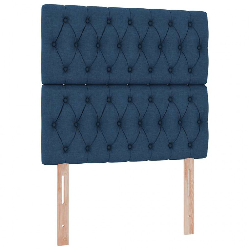 Łóżko z miejscem na przechowywanie i LED Niebieski 90 x 190 cm