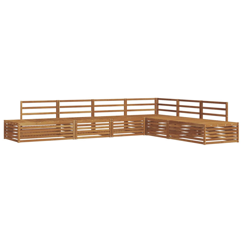 Zestaw sof na zewnątrz 6 Sztuka Naturalny Lite Drewno Akacji
