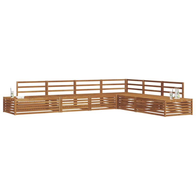 Zestaw sof na zewnątrz 6 Sztuka Naturalny Lite Drewno Akacji