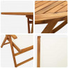Zestaw do jadalni w ogrodzie 7 pcs Kremowa biel