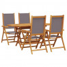 Zestaw do jadalni w ogrodzie 5 pcs Antracyt Lite Drewno Akacji