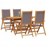 Zestaw do jadalni w ogrodzie 5 pcs Antracyt Lite Drewno Akacji