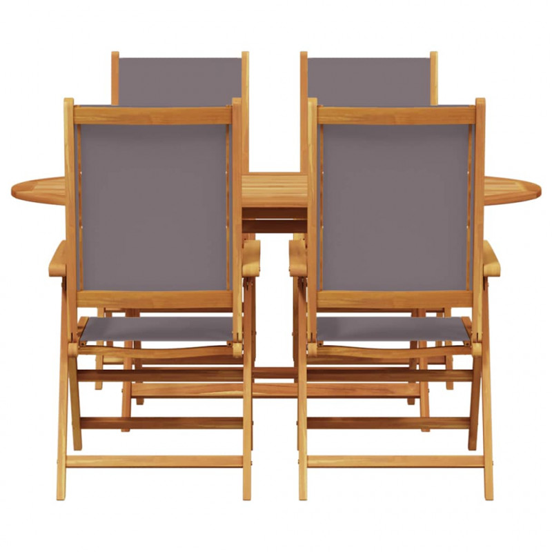 Zestaw do jadalni w ogrodzie 5 pcs Antracyt Lite Drewno Akacji