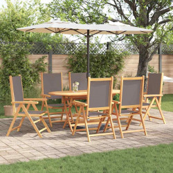 Zestaw do jadalni w ogrodzie 7 pcs Antracyt Lite Drewno Akacji