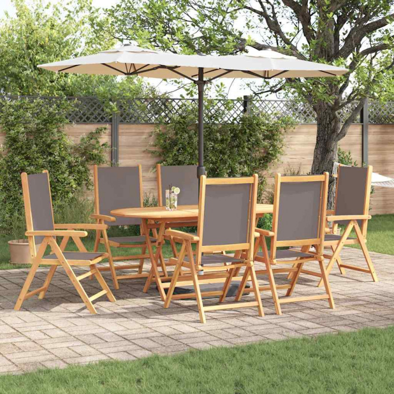 Zestaw do jadalni w ogrodzie 7 pcs Antracyt Lite Drewno Akacji