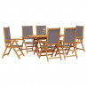 Zestaw do jadalni w ogrodzie 7 pcs Antracyt Lite Drewno Akacji