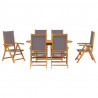Zestaw do jadalni w ogrodzie 7 pcs Antracyt Lite Drewno Akacji
