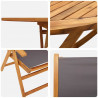 Zestaw do jadalni w ogrodzie 7 pcs Antracyt Lite Drewno Akacji