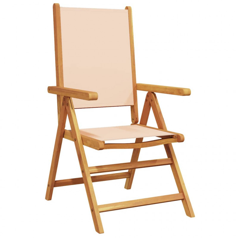 Zestaw do jadalni w ogrodzie 5 pcs Beżowy Lite Drewno Akacji