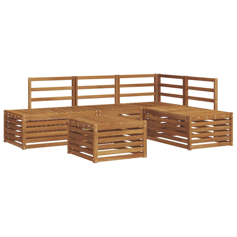 Zestaw sof na zewnątrz 5 Sztuka Naturalny Lite Drewno Akacji