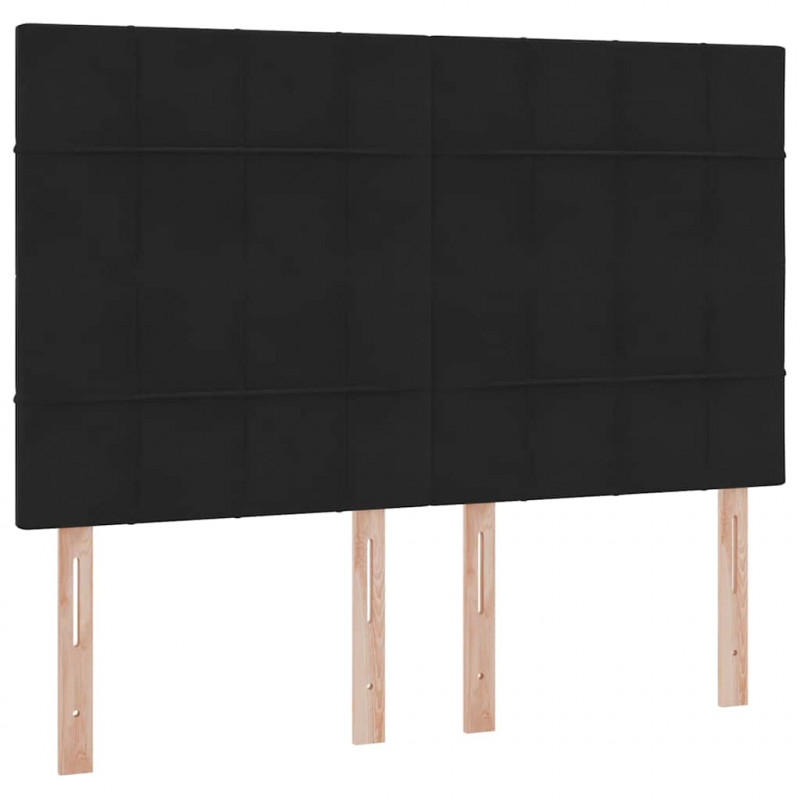Łóżko z miejscem na przechowywanie i LED Czarny 140 x 190 cm
