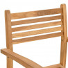 Krzesło 4 pcs Brązowy 56 x 55 x 90.5 cm Lite drewno teakowe