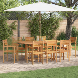 Krzesło 8 pcs Brązowy 56 x 55 x 90.5 cm Lite drewno teakowe