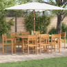 Krzesło 8 pcs Brązowy 56 x 55 x 90.5 cm Lite drewno teakowe