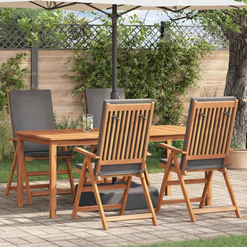Krzesło Ogrodowe 4 pcs Brązowy i szary 57 x 71,5 x 104 cm