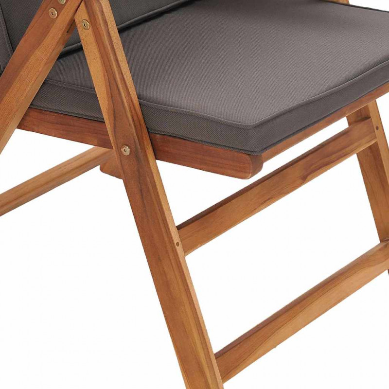 Krzesło Ogrodowe 4 pcs Brązowy i szary 57 x 71,5 x 104 cm
