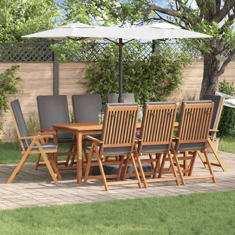 Krzesło Ogrodowe 8 pcs Brązowy i szary 57 x 71,5 x 104 cm