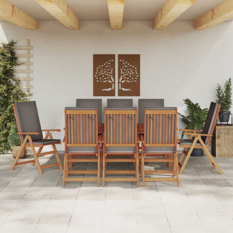 Krzesło Ogrodowe 8 pcs Brązowy i szary 57 x 71,5 x 104 cm