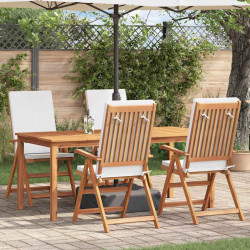 Krzesło Ogrodowe 4 pcs Brązowy i biały 57 x 71,5 x 104 cm