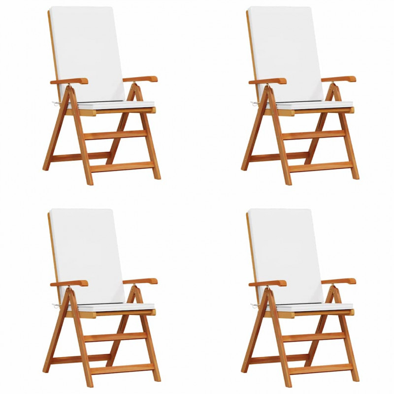 Krzesło Ogrodowe 4 pcs Brązowy i biały 57 x 71,5 x 104 cm