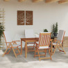 Krzesło Ogrodowe 4 pcs Brązowy i biały 57 x 71,5 x 104 cm