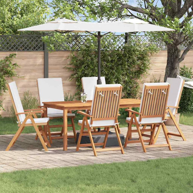 Krzesło Ogrodowe 6 pcs Brązowy i biały 57 x 71,5 x 104 cm