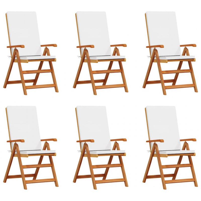Krzesło Ogrodowe 6 pcs Brązowy i biały 57 x 71,5 x 104 cm