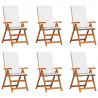 Krzesło Ogrodowe 6 pcs Brązowy i biały 57 x 71,5 x 104 cm
