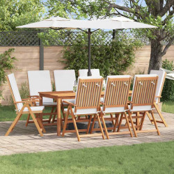Krzesło Ogrodowe 8 pcs Brązowy i biały 57 x 71,5 x 104 cm