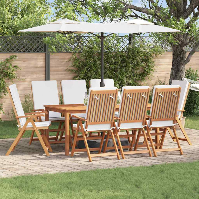 Krzesło Ogrodowe 8 pcs Brązowy i biały 57 x 71,5 x 104 cm