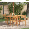 Zestaw do jadalni w ogrodzie 5 pcs Naturalny Lite Drewno Akacji