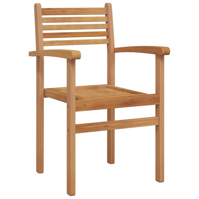 Zestaw do jadalni w ogrodzie 5 pcs Naturalny Lite Drewno Akacji