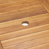 Zestaw do jadalni w ogrodzie 5 pcs Naturalny Lite Drewno Akacji