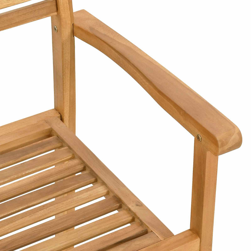 Zestaw do jadalni w ogrodzie 7 pcs Brązowy Lite drewno teakowe
