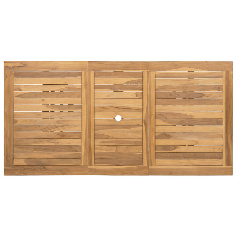 Zestaw do jadalni w ogrodzie 9 pcs Brązowy Lite drewno teakowe